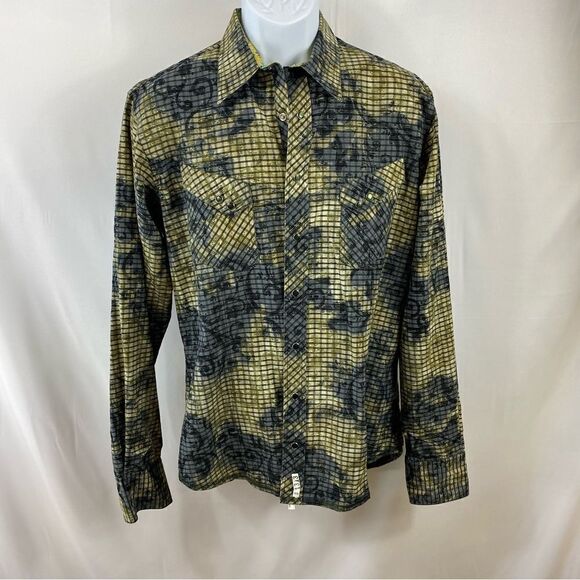 Georg Roth Large Deep Green and Navy Blue long sleeve shirt - Picture 1 of 6